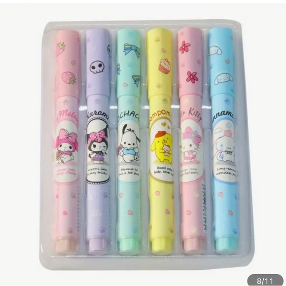 New 6 pc Sanrio Characters Highlighter set - Picture 2 of 11